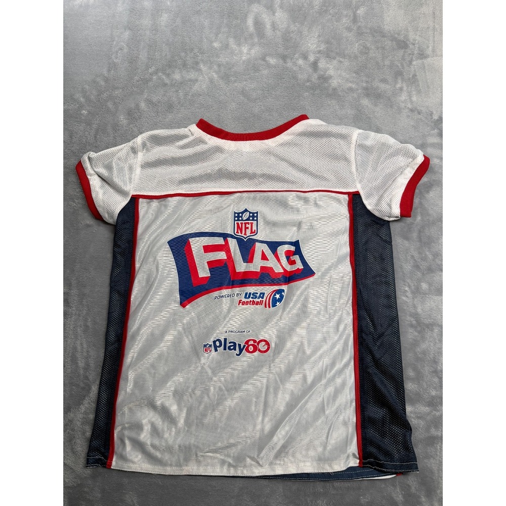 New England Patriots NFL Flag Football Jersey Boys M Gray Mesh Panels Play 60 - Picture 4 of 7